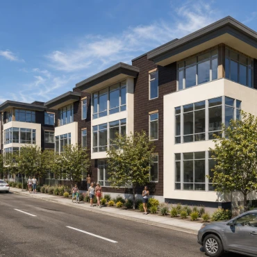 woodland park condominiums exteior 3d rendering 1n