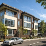 woodland park condominiums exteior 3d rendering 2