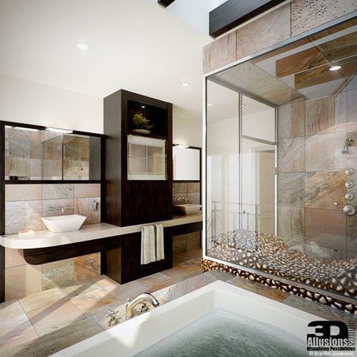 Simeon 3D Interior Rendering of Bathroom