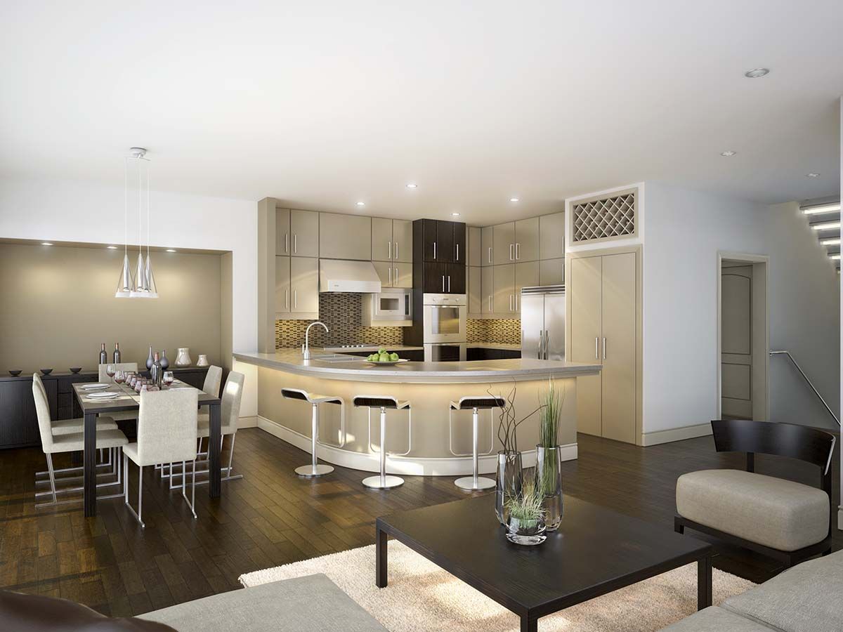 Simeon Living Room Interior 3D Rendering