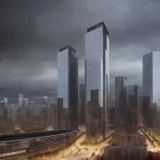 ai double tower winter night overcast