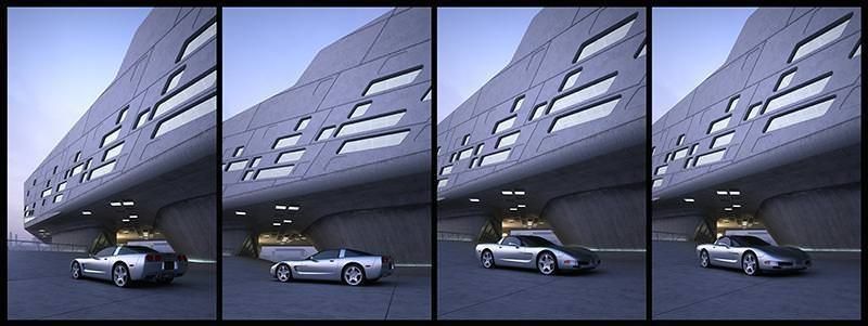 Base C5 Corvette Silver Banner
