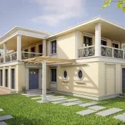 classic villa residential rendering 1