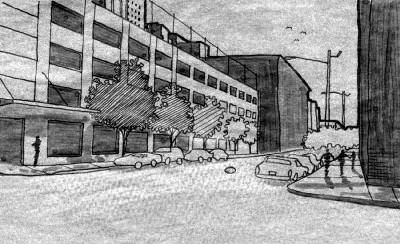 seattle cityscape sketch5