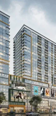 milimewa mixed use exterior dusk rendering