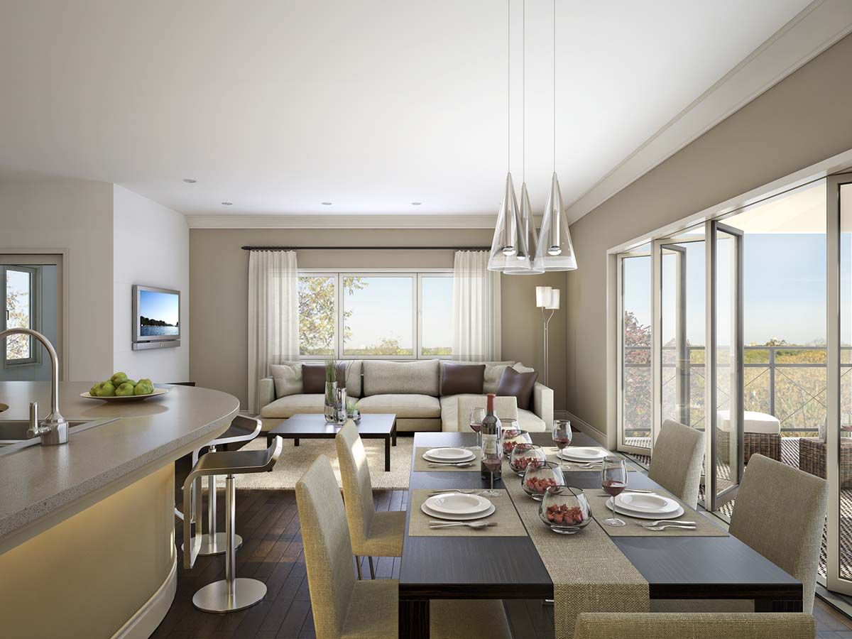 Interior Rendering of Dining Room