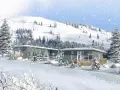 red mountain sky resort cabin winter rendering