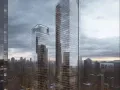 ai twin towers winter dusk