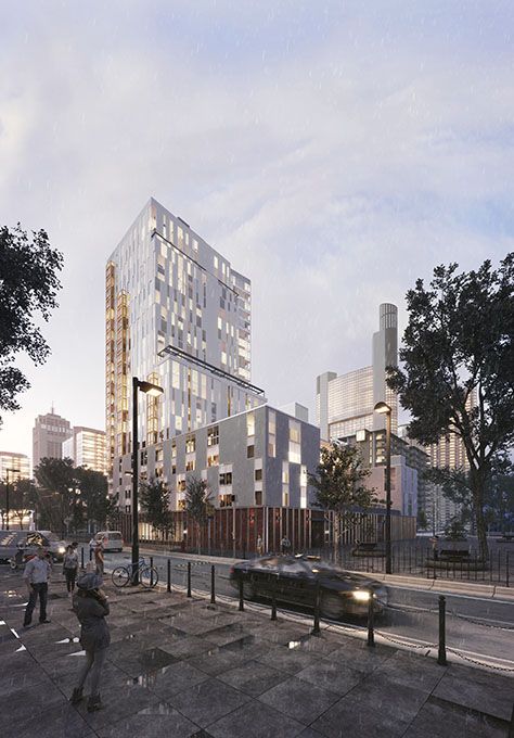 3D architectural exterior rendering