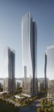 ai triple towers summer day