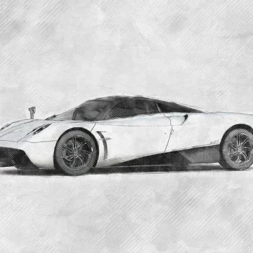 pagani huayra sketch style automotive illustration pagani huayra sketch style automotive illustration